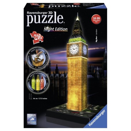 Puzzle Ravensburger Big Ben 3D com light 216 peças - Ravensburger
