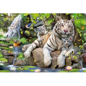 Puzzle Educa Tigres Brancos de Bengala 1000 Peças Puzzles Educa - 1