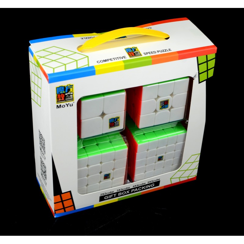 Kit Cubo Mágico Moyu Meilong 2x2 3x3 4x4 5x5 Stickerless