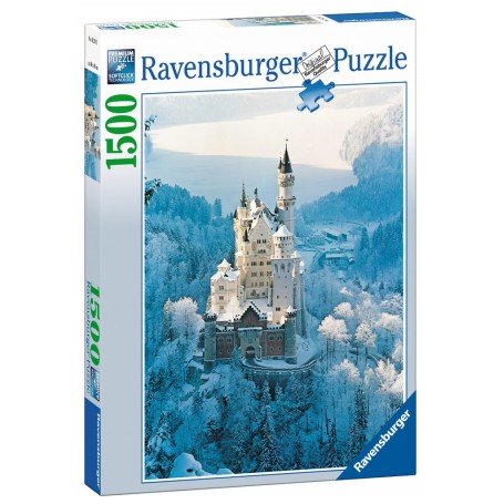 Puzzle Ravensburger Neuschwanstein no inverno de 1500 Peças - Ravensburger