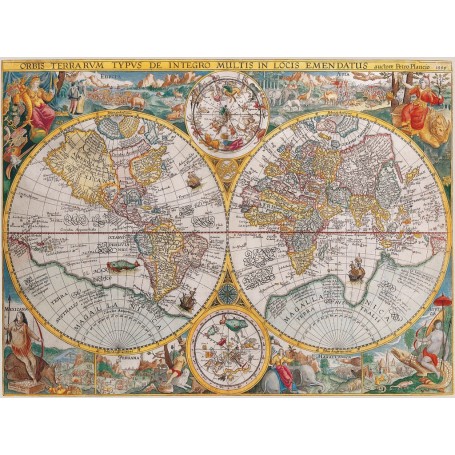 Puzzle Ravensburger Mapa Mundial de 1594 1500 Peças - Ravensburger