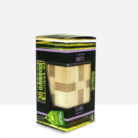 Puzzle Cubo de Bambu 3D - 3D Bamboo Puzzles