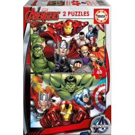 Puzzle Educa As Peças 2x48 dos Vingadores Puzzles Educa - 1