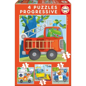 Puzzle Educa Patrulha de Resgate Progressivo 6-9-12-16 Peças Puzzles Educa - 1