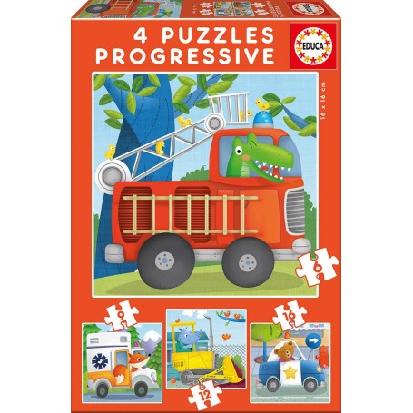 Puzzle Educa Patrulha de Resgate Progressivo 6-9-12-16 Peças - Puzzles Educa